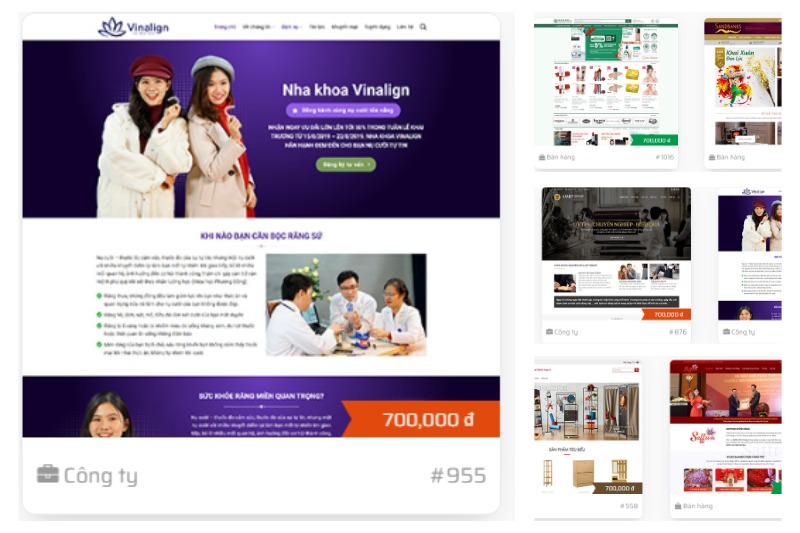 Các mẫu thiết kế website tại VIDOCO